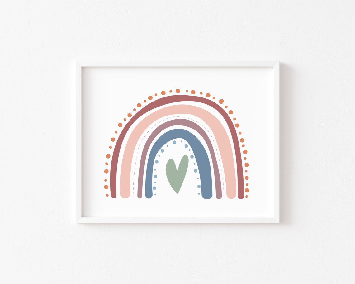 Rainbow Nursery Decor Art Print, Boho Kids Room - Image 2
