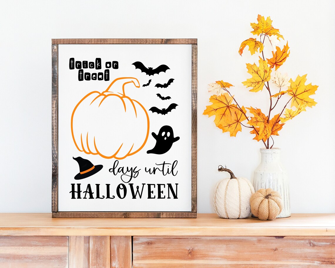 Halloween Countdown Fall Classroom Decor Art Print