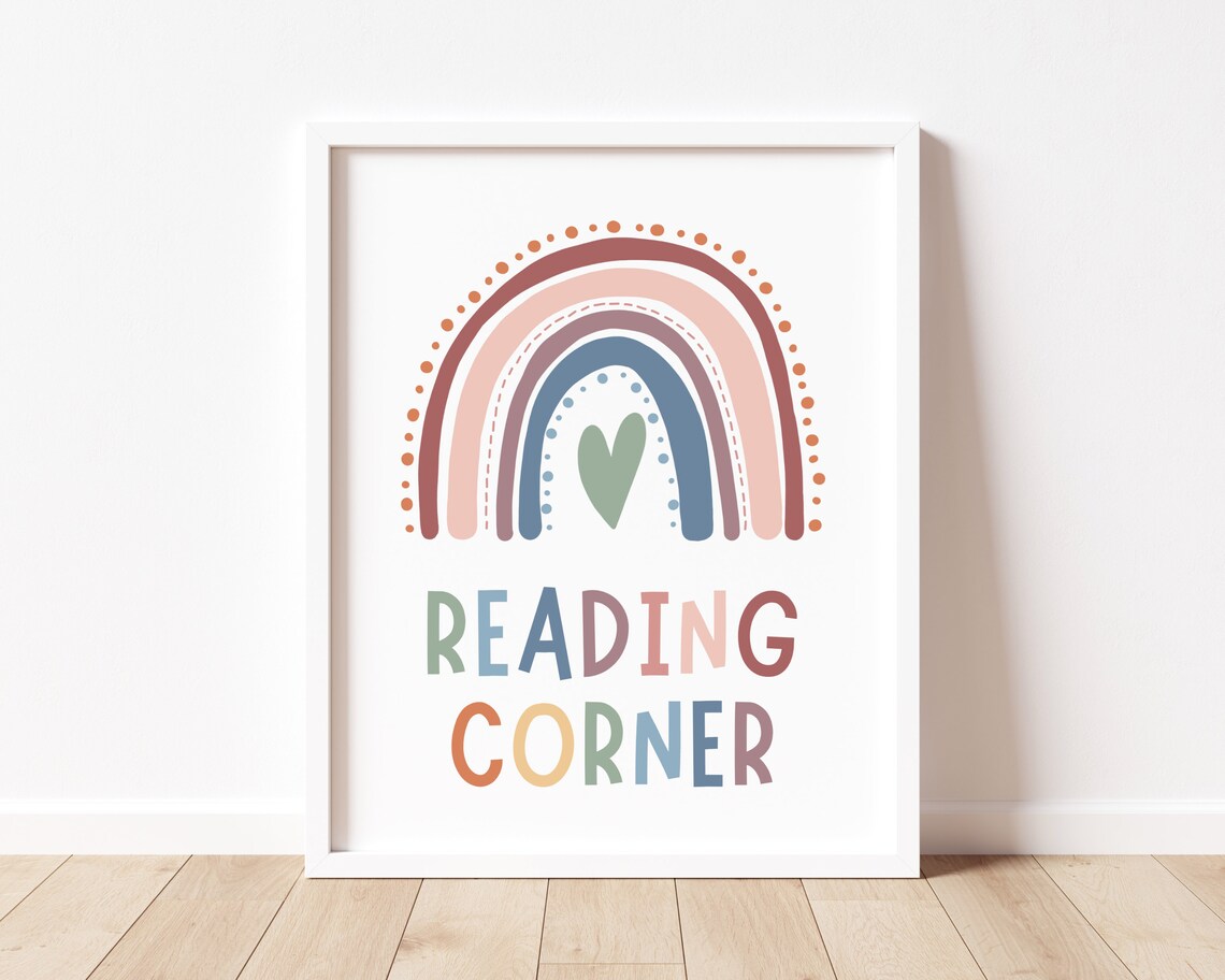 Reading Corner Sign, Boho Classroom Decor Poster - Image 3