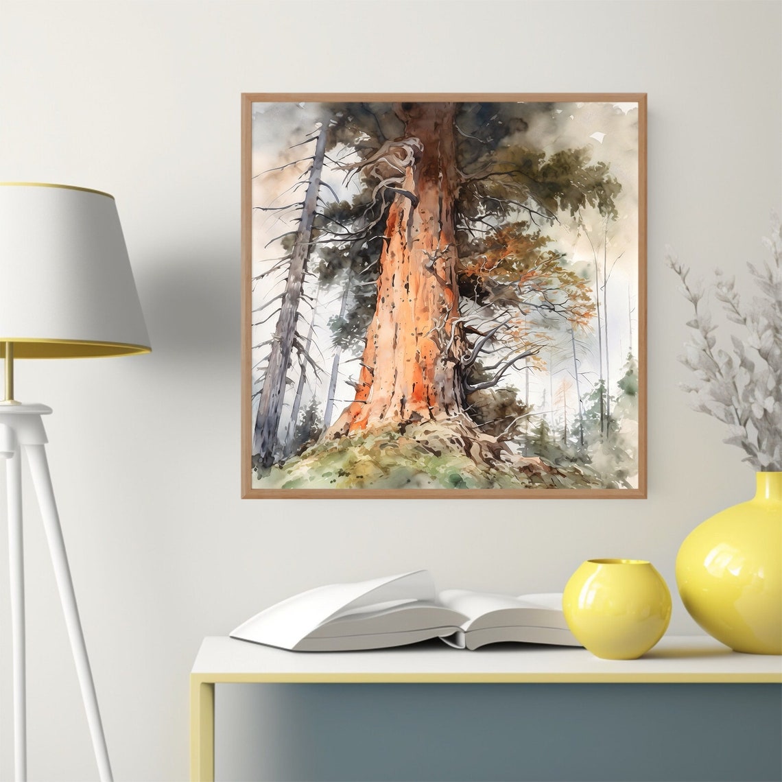 Redwood National Park Print Travel Wall Art Redwood National Park Wall Hanging Home Dcor Redwood National Park Gift Watercolor Art - Image 5