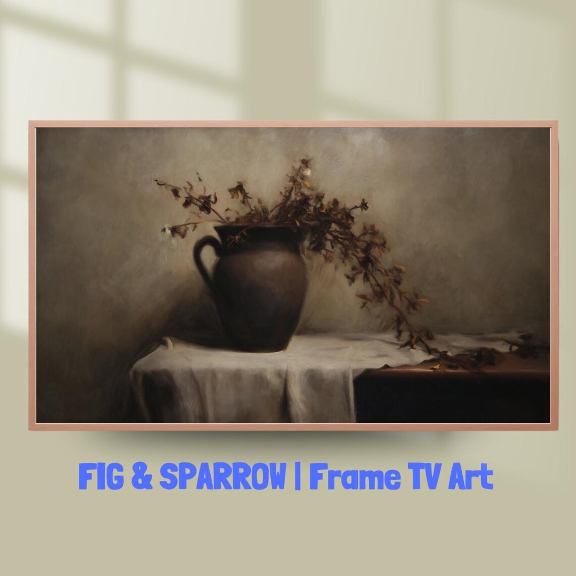 Burgundy Painting, Vintage Fall Art Print