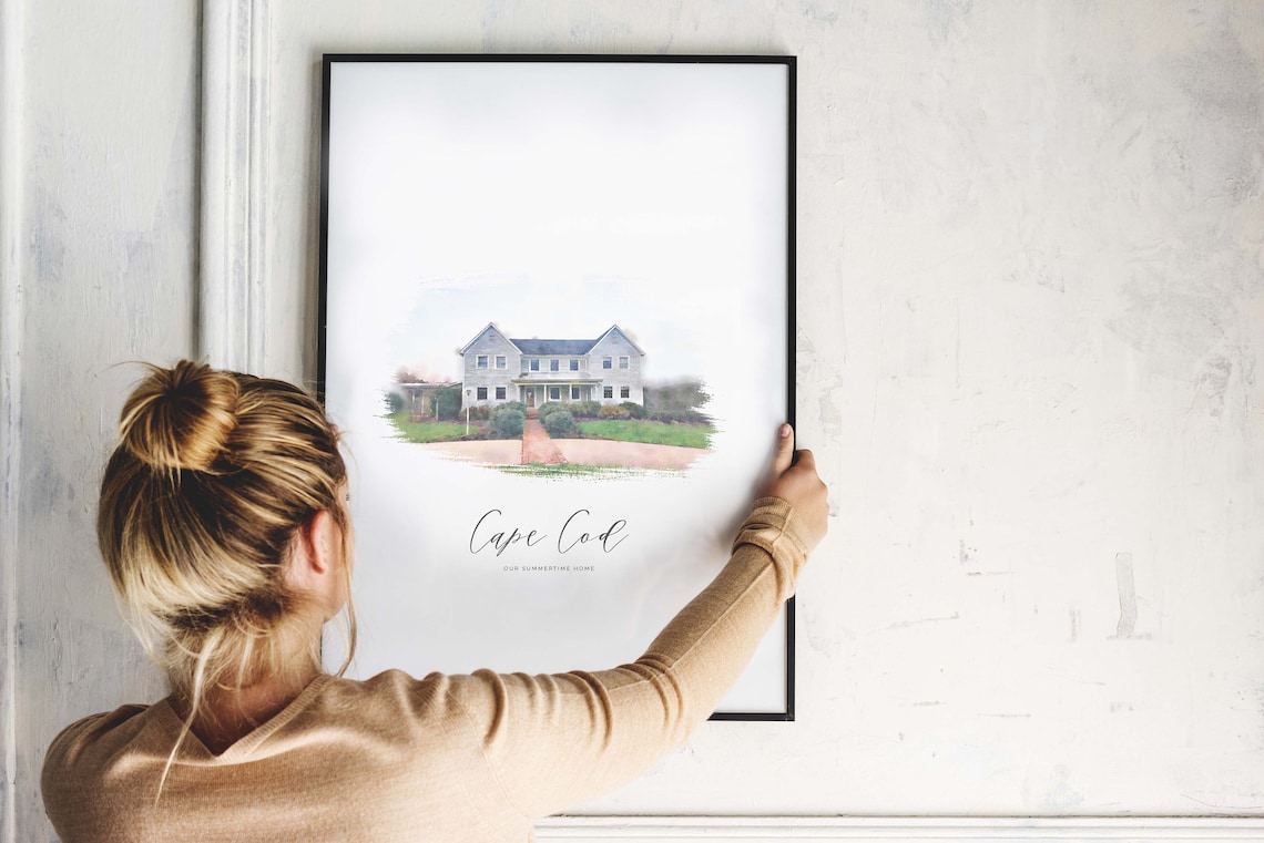 Custom House Portrait - Watercolor Home Art - Image 3