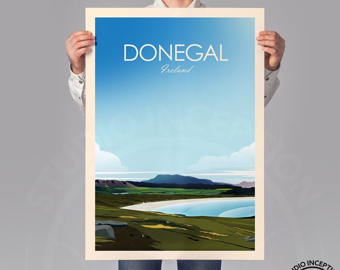 Donegal Ireland Travel Poster, Downings and Rossnowlagh - Image 2