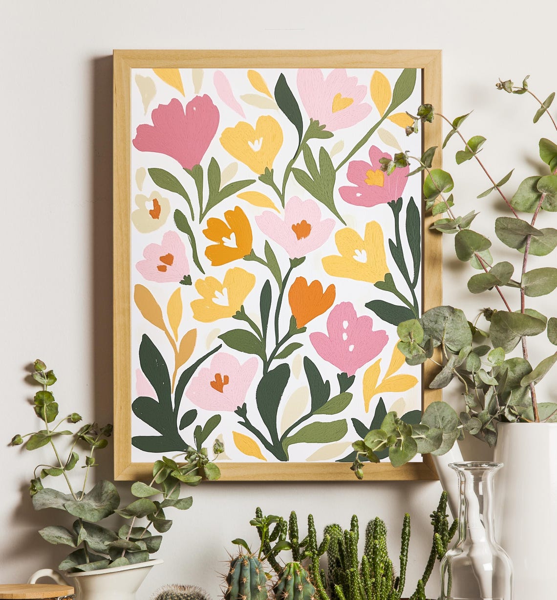 Flower Market Tulip Print Wild Flower Wall Art Flower Market Poster Living Room Print Bedroom Wall Dcor Modern Abstract Plant Wall Art - Image 5