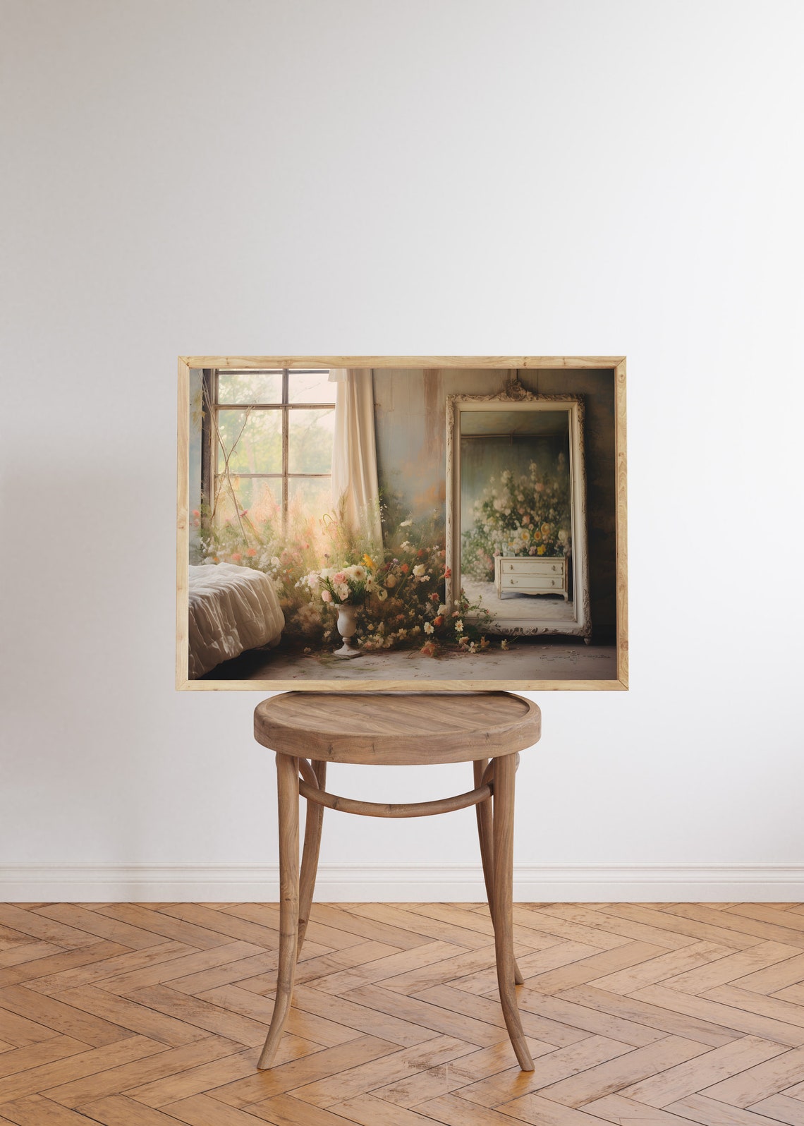 Cottagecore Bedroom Wall Art French Country Bedroom Painting Flowers In Bedroom Wall Art Above Bed Wall Art Female Bedroom Art - Image 5