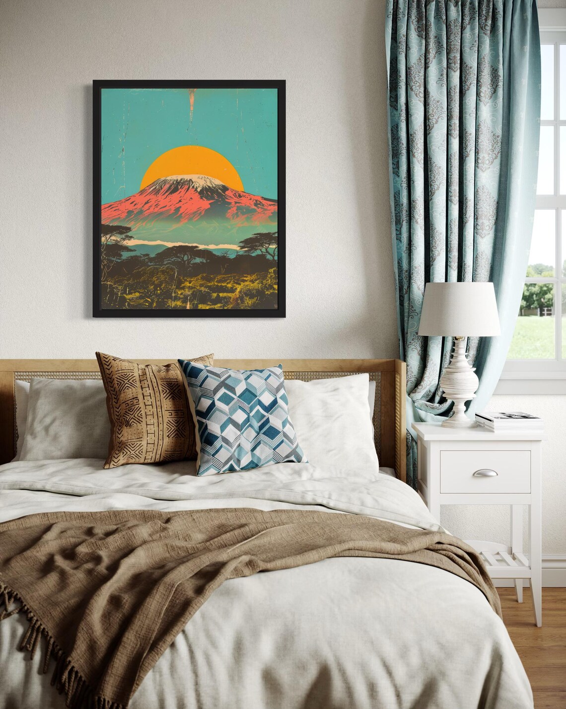 Mount Kilimanjaro Sunrise over African Savanna Travel Poster - Image 3