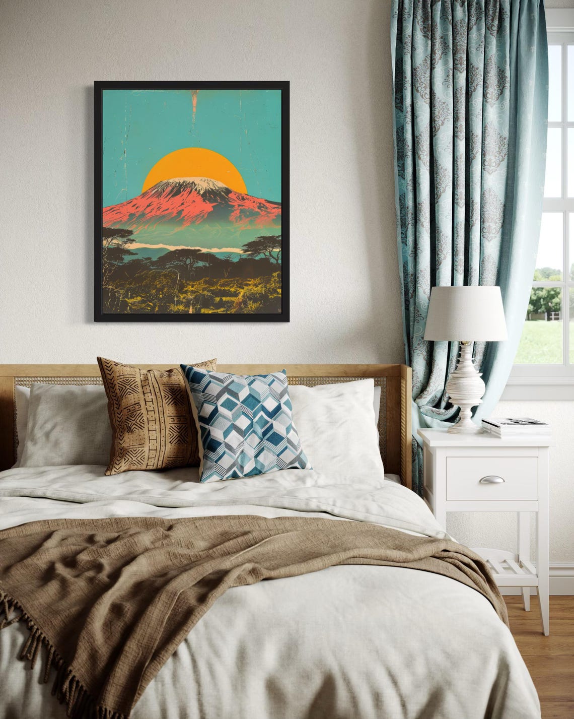 Sunrise Over Kilimanjaro Africa Art Print Wall Art Poster Original Paint Artwork Artwork Decor - Image 3