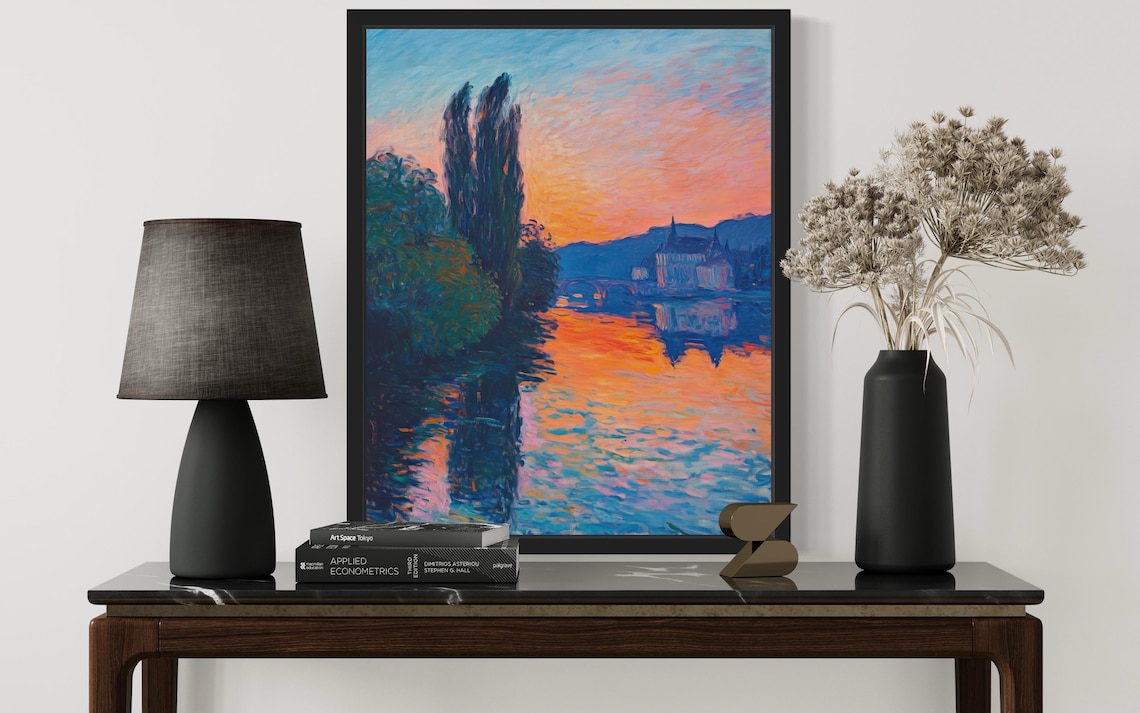 Denmark Countries Monet Art Print, Original Paint Artwork - Image 3