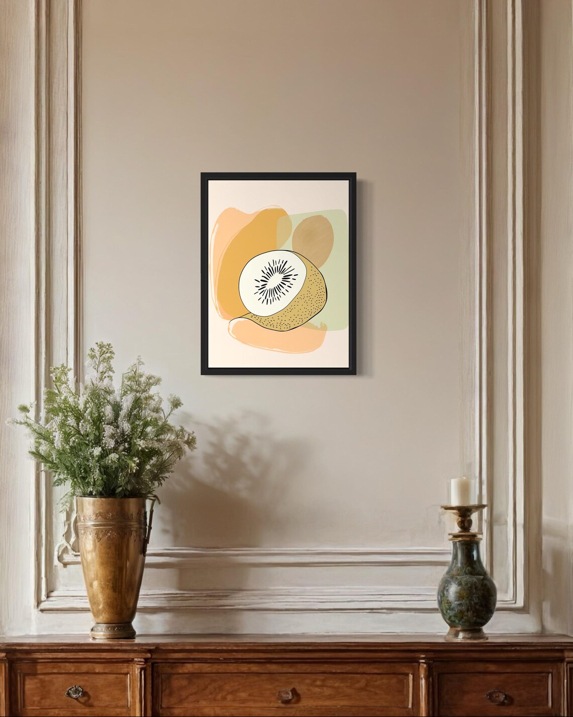 Grapes Food Art Print, Original Paint Artwork - Image 2
