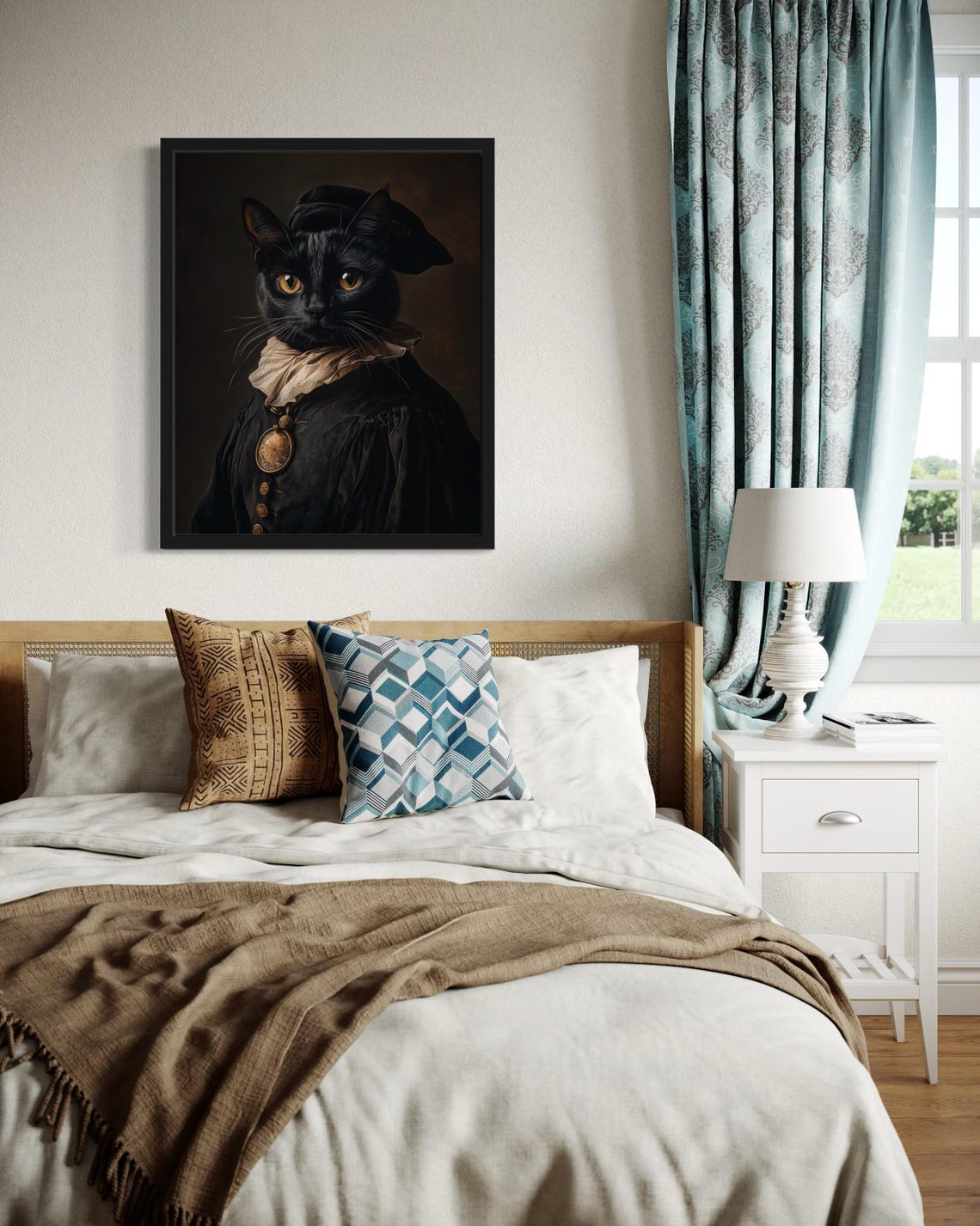 Renaissance Portrait Cat Poster Print - Image 3