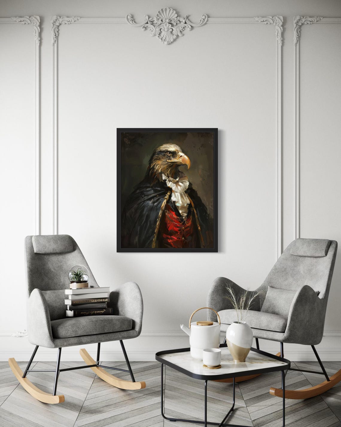 Commanding Eagle Vampire Aristocrat Gothic Portrait Wall Poster - Image 3