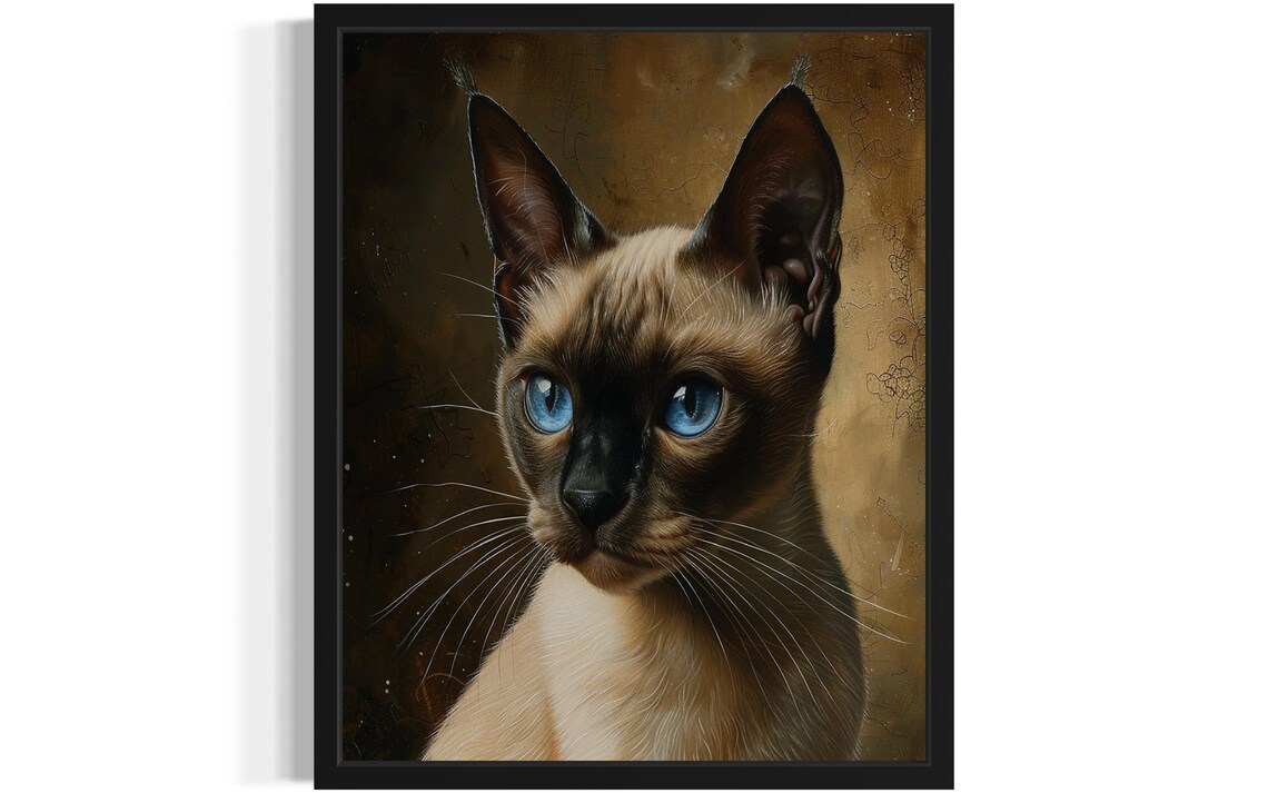 Tonkinese Cat Art Print, Original Paint Artwork