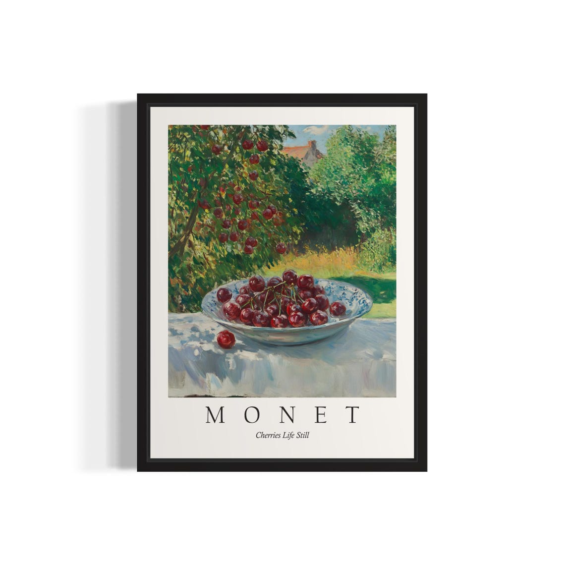 Cherries, Monet Still Life Art Print