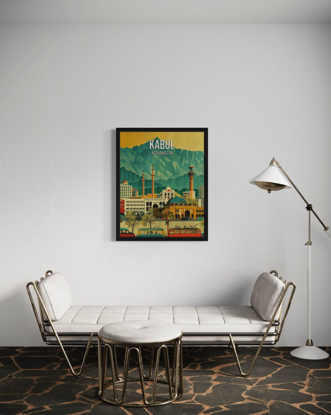 Kabul Afghanistan Retro Travel City Mountains Poster Home Decor Gift - Image 4