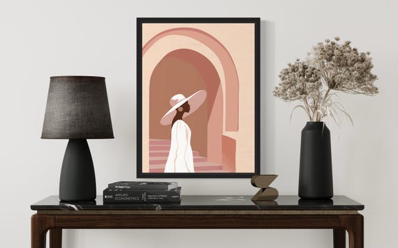 African Female Art Print Wall Poster Original Paint Artwork Decor