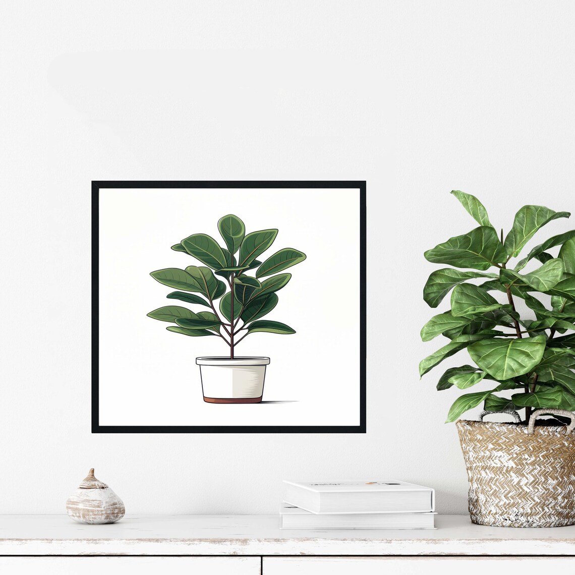 Ficus Elastica Plants Art Print, Botanical Decor - Image 4