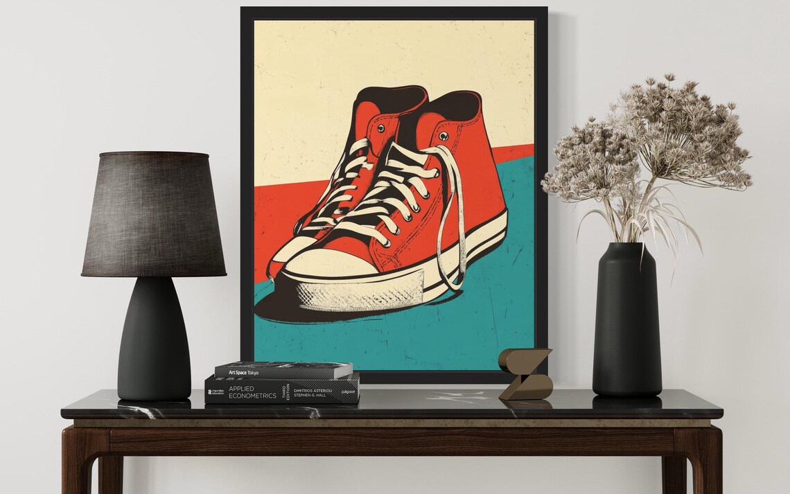 Sneakers Pop Art Print, Original Paint Artwork - Image 3