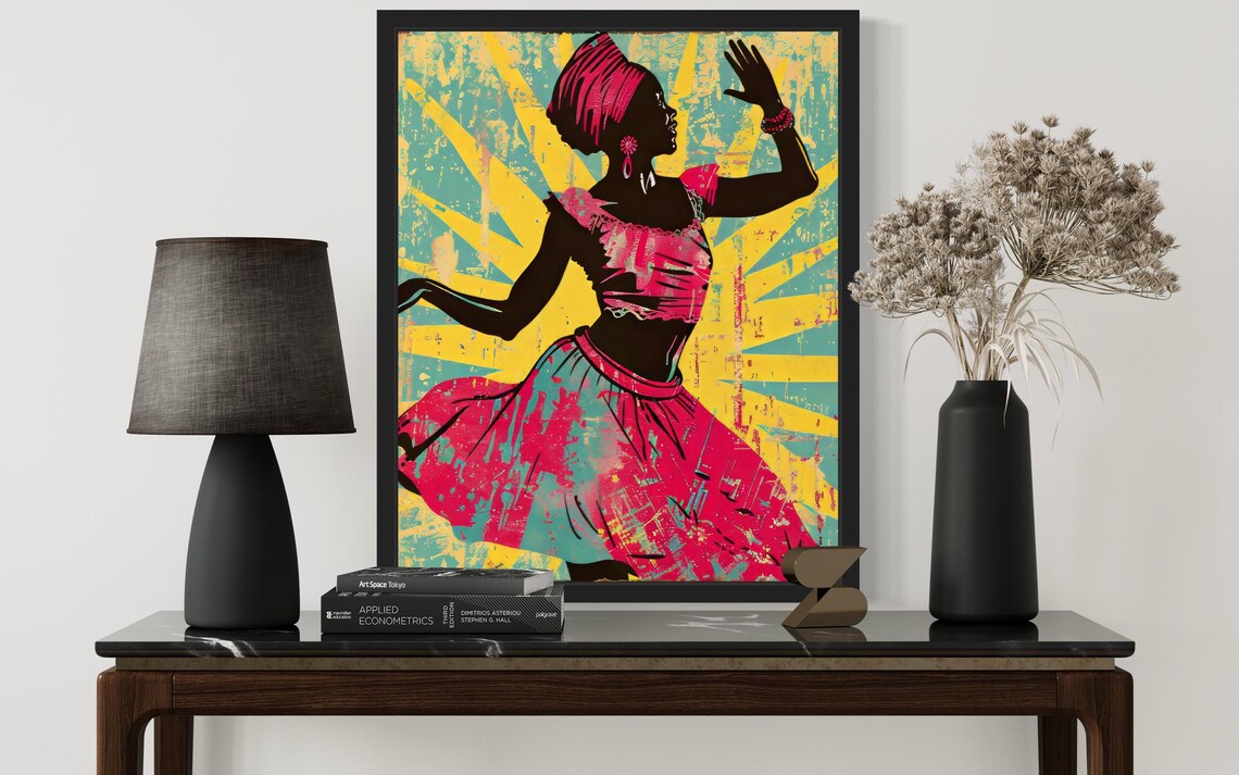 Dance Africa Art Print Wall Art Poster Original Paint Artwork Artwork Decor - Image 2