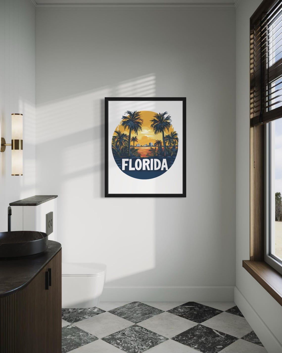 Florida States Scenery Travel Poster - Image 4