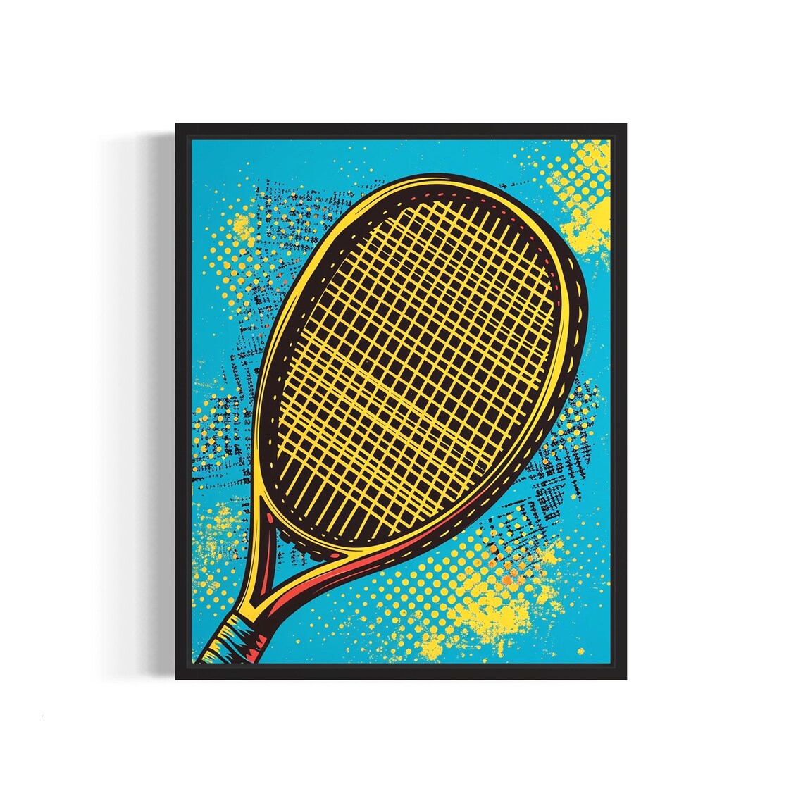 Tennis Racket Pop Art, Retro Vintage Collection