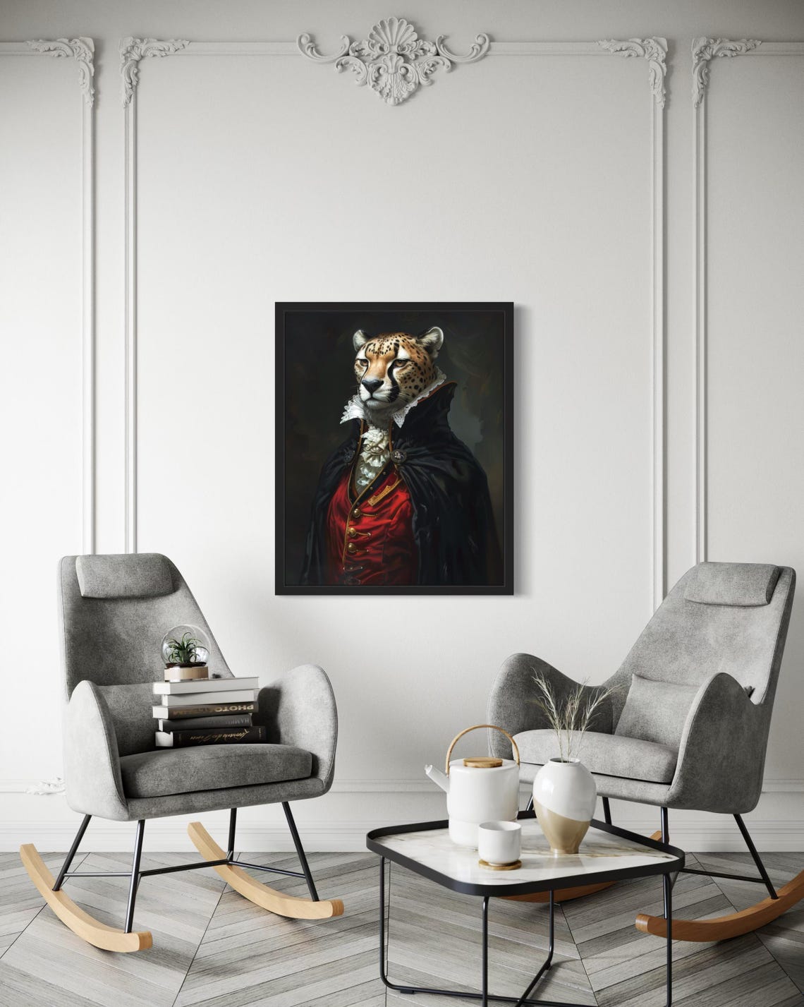 Cheetah Vampire Aristocratic Gothic Portrait Regal Art Poster - Image 3