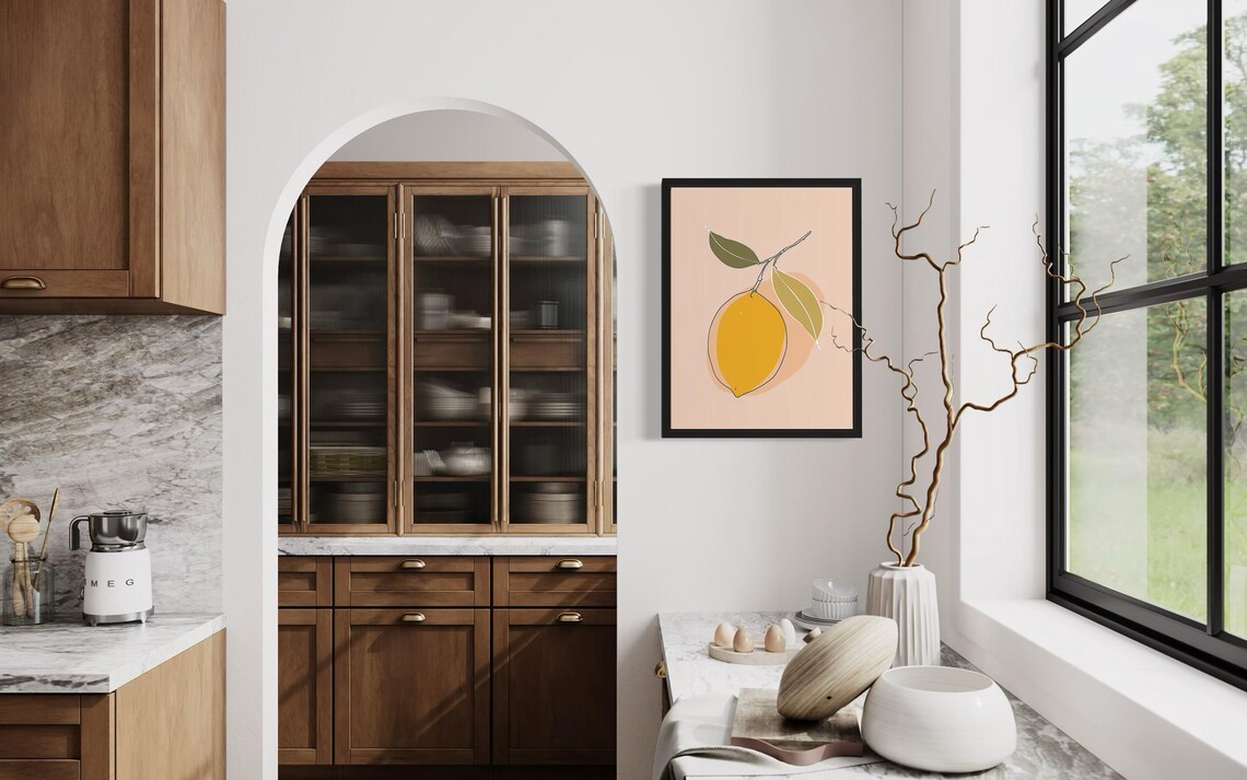 Lemon Food Art Print, Kitchen Decor - Image 4