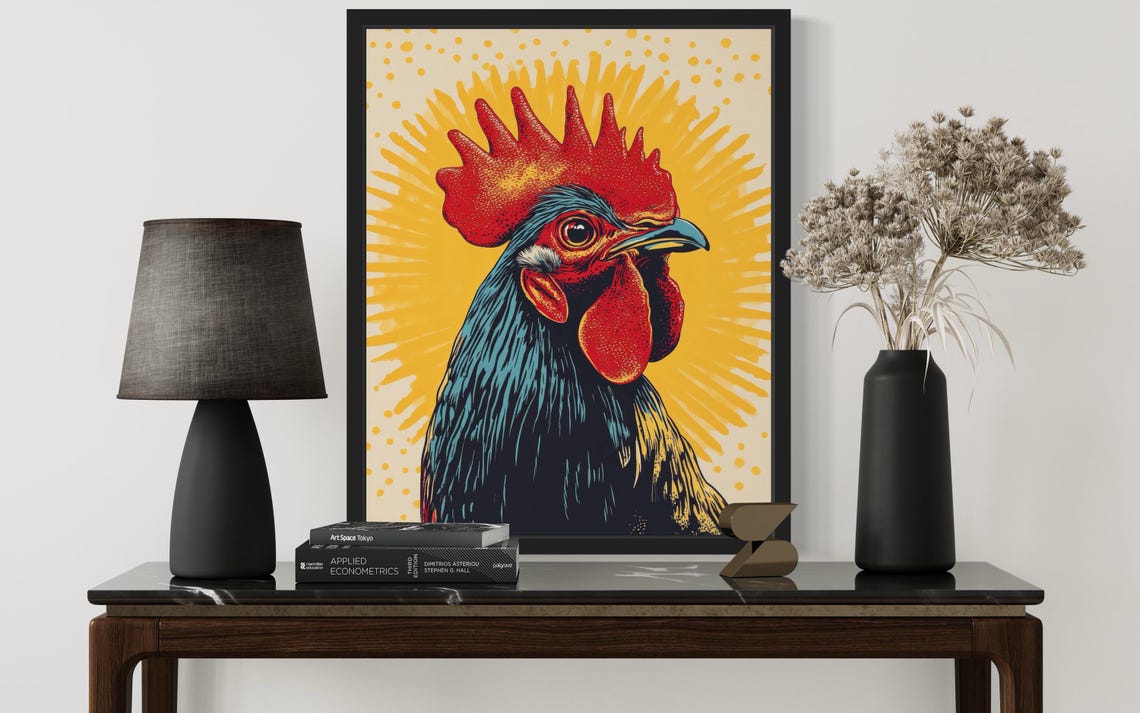 Rooster Farm Pop Art Print - Image 3