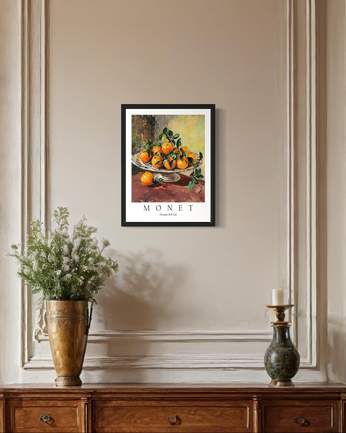 Oranges Monet Still Life Art Print - Image 2