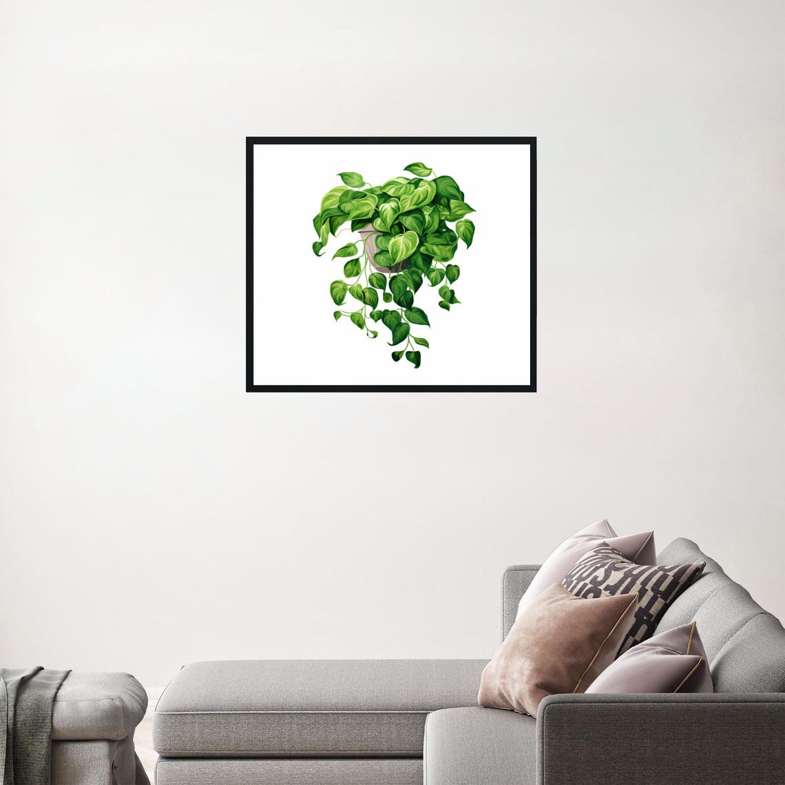 Pothos Plants, Original Paint Artwork - Image 3