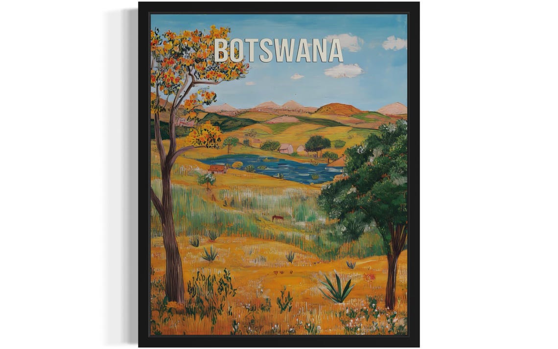 Botswana Europe Scenery Art Print