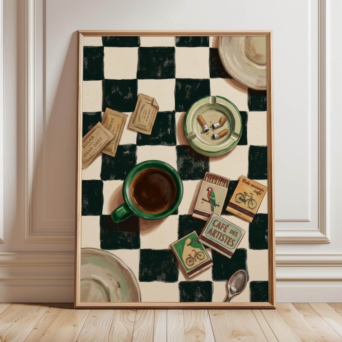 Maximalist Espresso And Matchbook Still Life Art Print