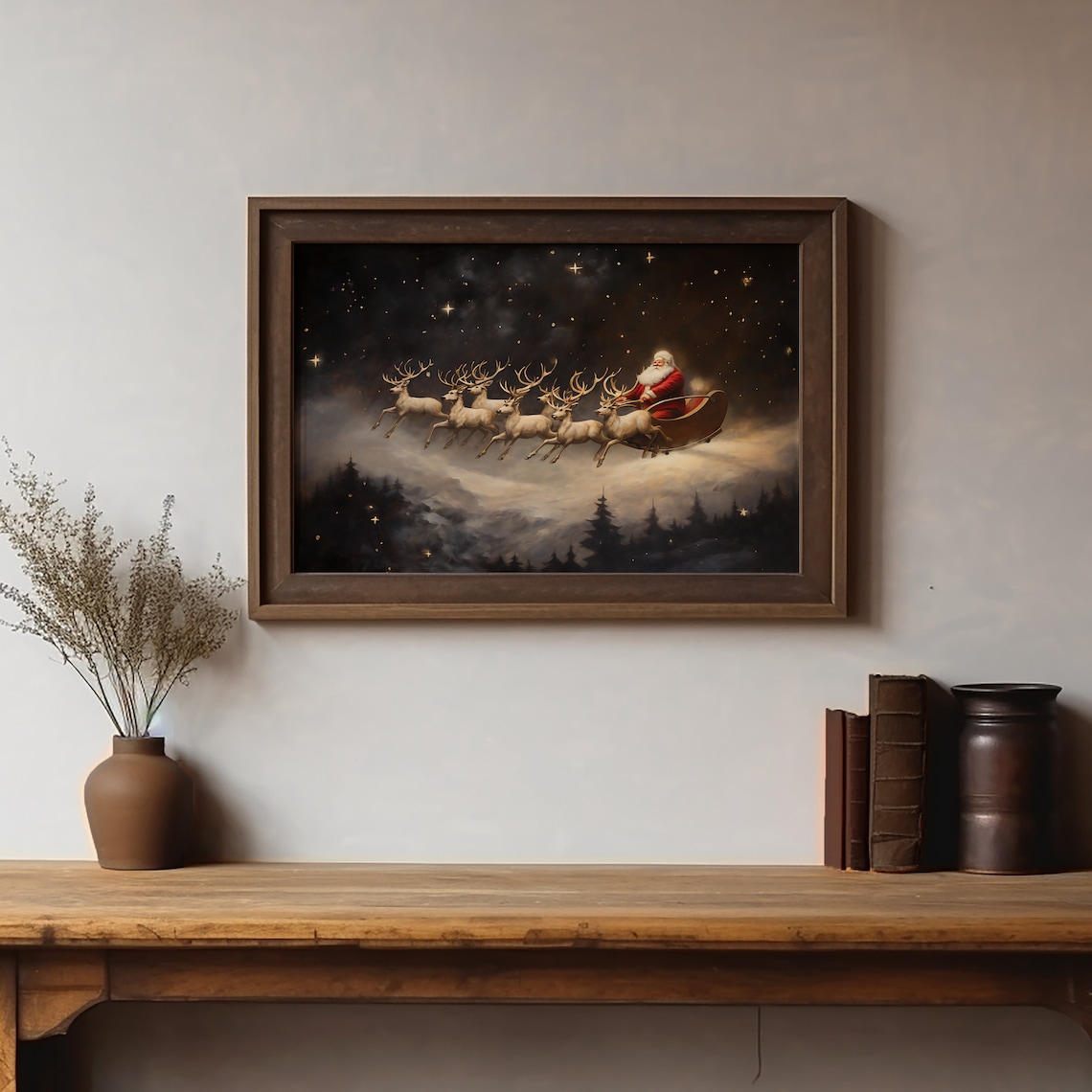 Santa Claus Vintage Christmas Travel Poster Print - Image 4
