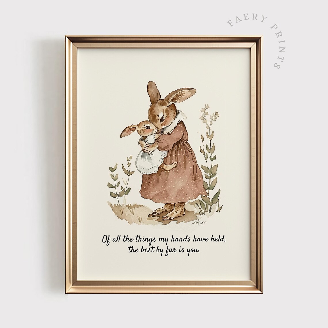 Rabbit Vintage Nursery Art Print, Cottagecore Decor - Image 5