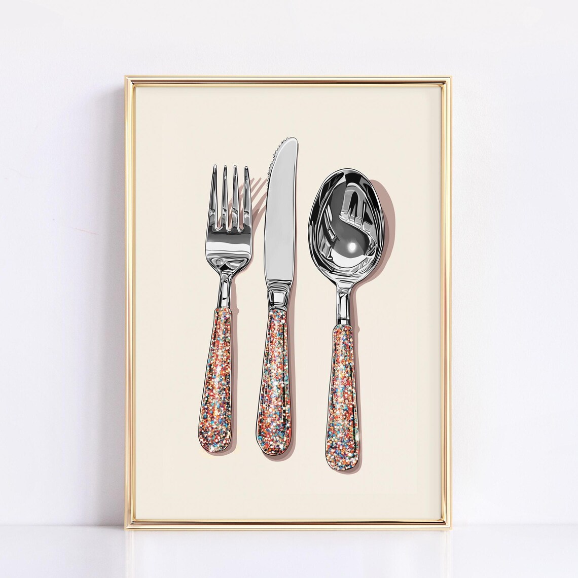Cutlery Poster Print, Trendy Kitchen Wall Art