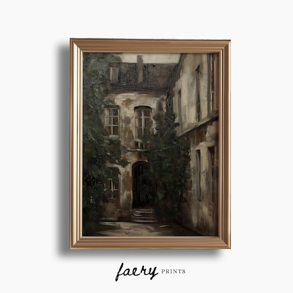 European Architecture Painting, Dark Academia Poster