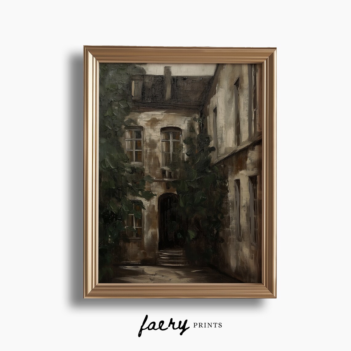 European Architecture Painting, Dark Academia Poster