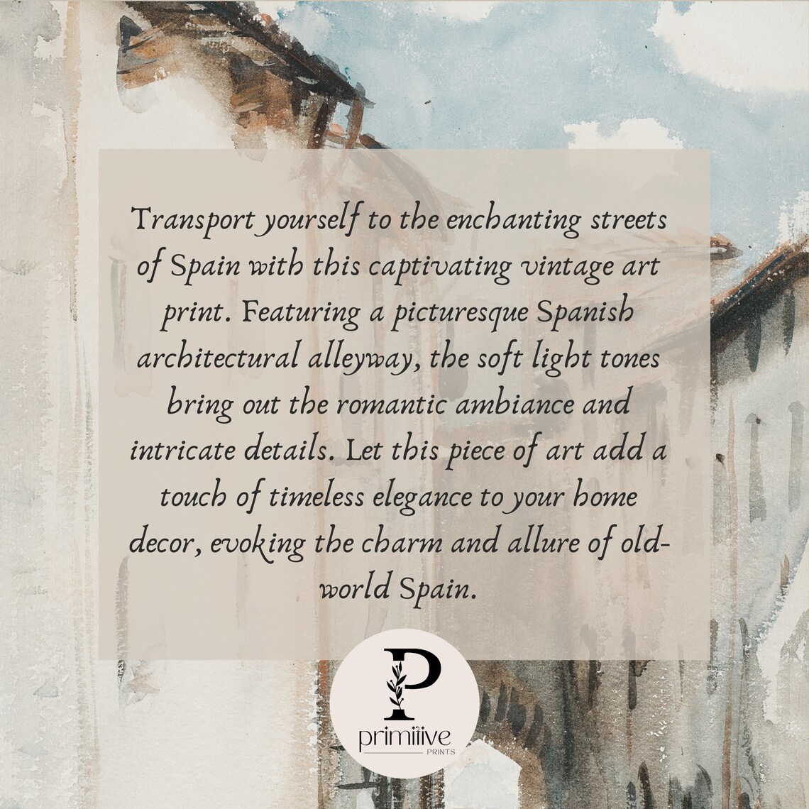 Spanish Architecture Vintage European Art Print - Image 4