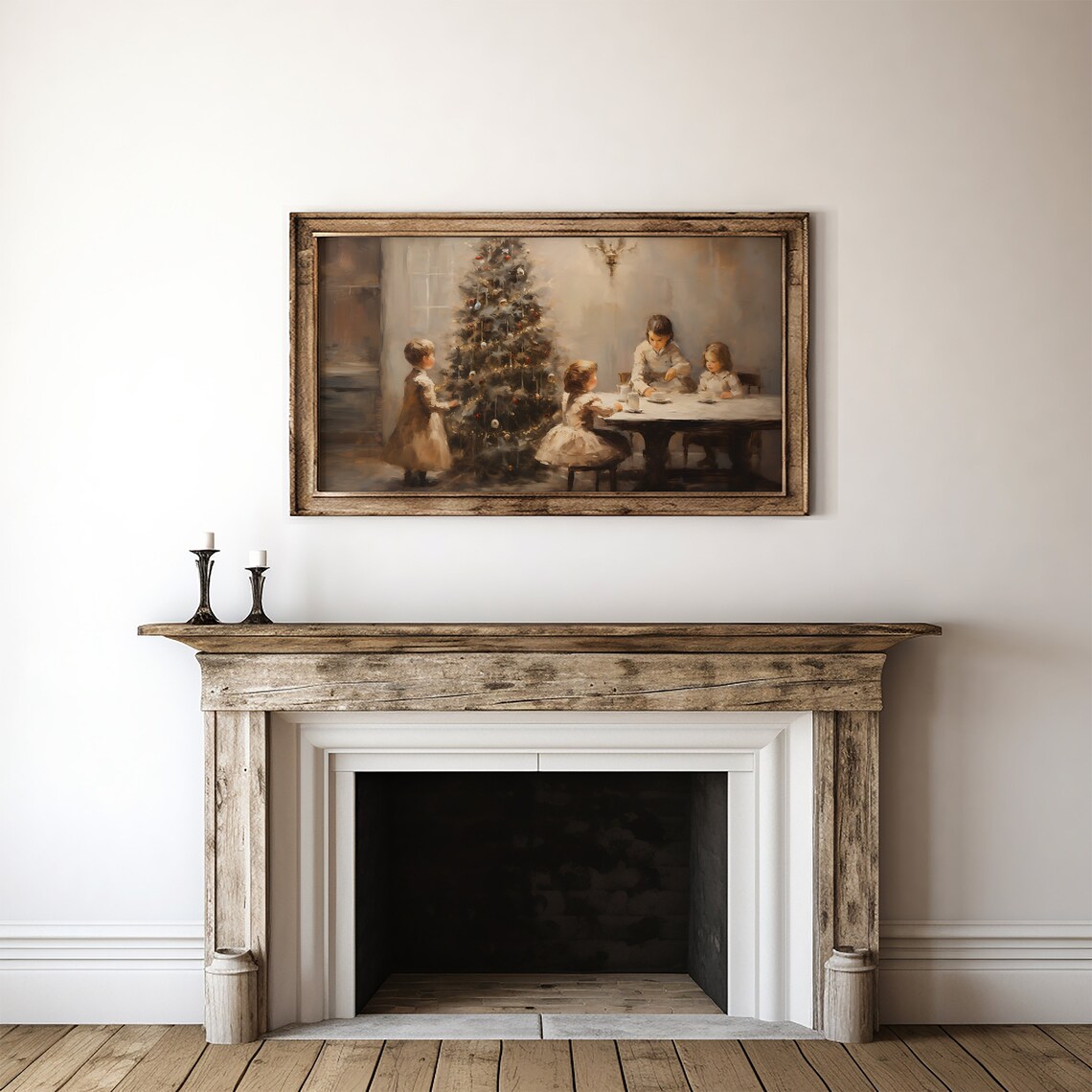 Christmas Silent Night Winter Home Decor Art Print - Image 3