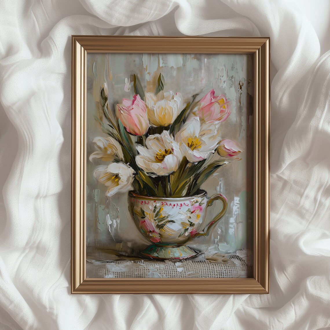 Spring Floral Painting, Light Academia Art Print - Image 3
