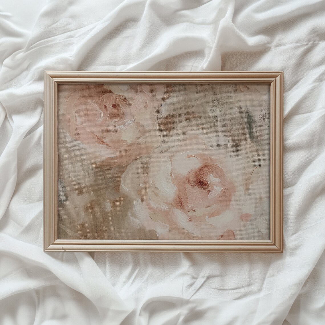 Pink Floral Painting, Vintage Flower Art Print - Image 2