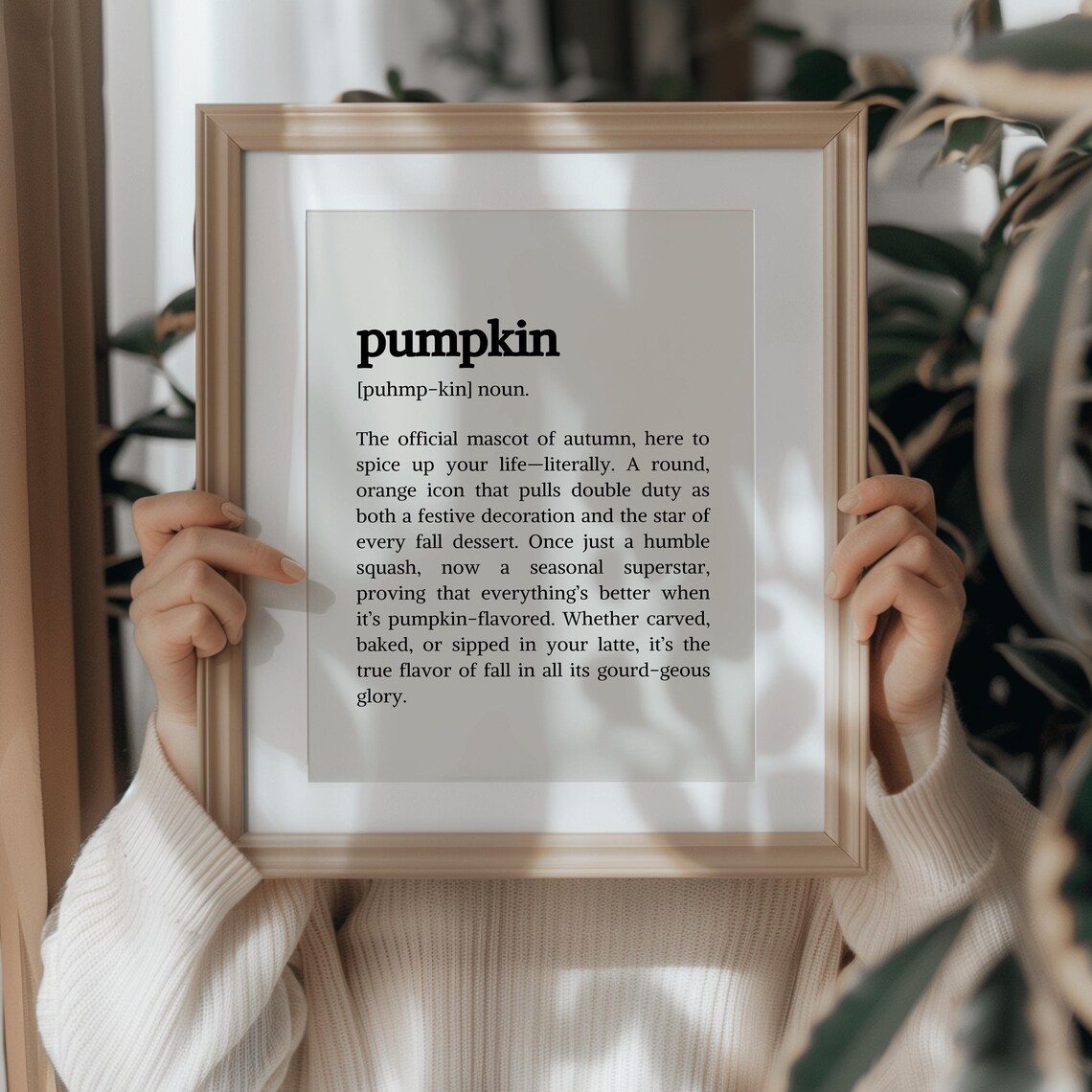Pumpkin Definition Art Print, Halloween Fall Decor - Image 3