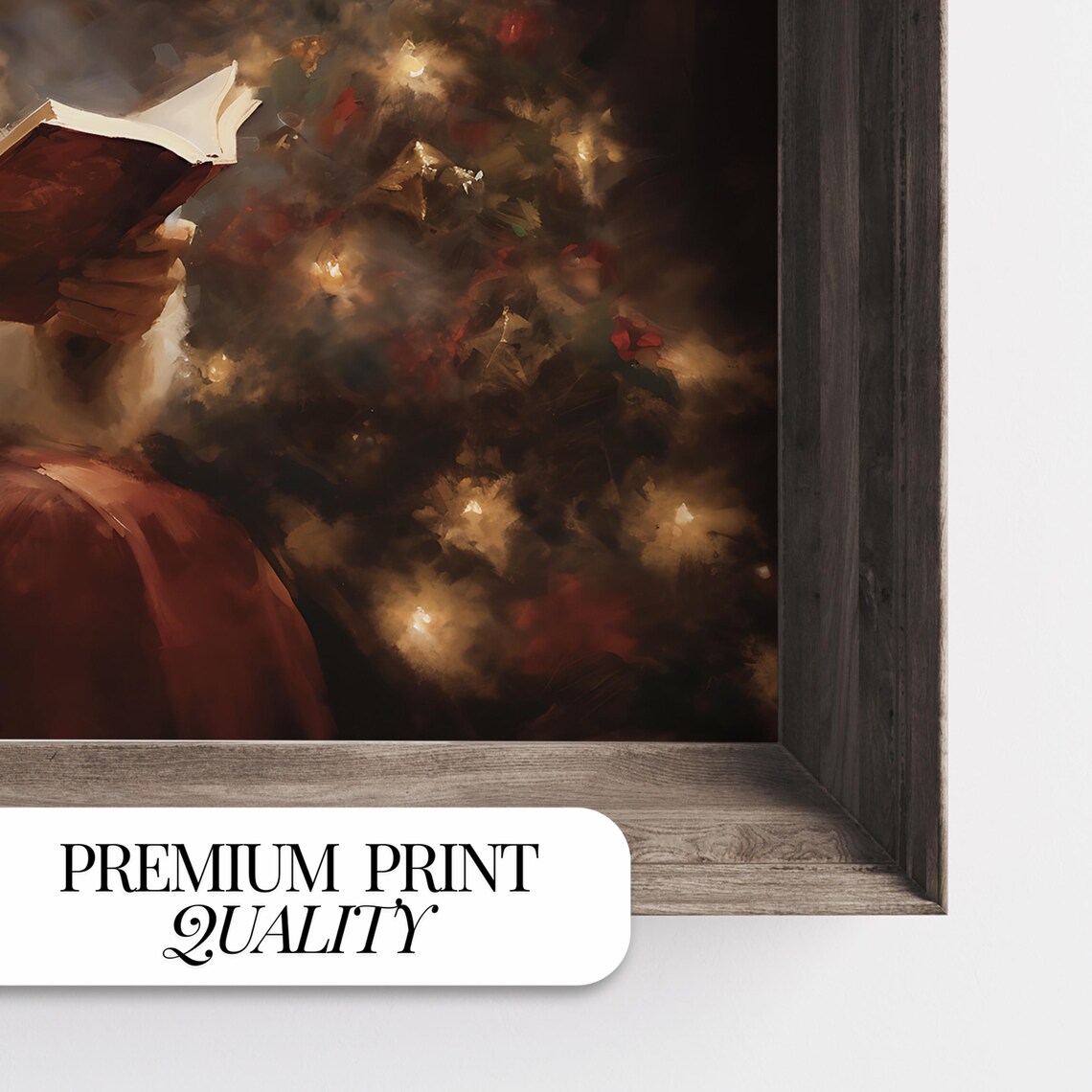 Santa Claus Reading Christmas Wall Art Print - Image 2