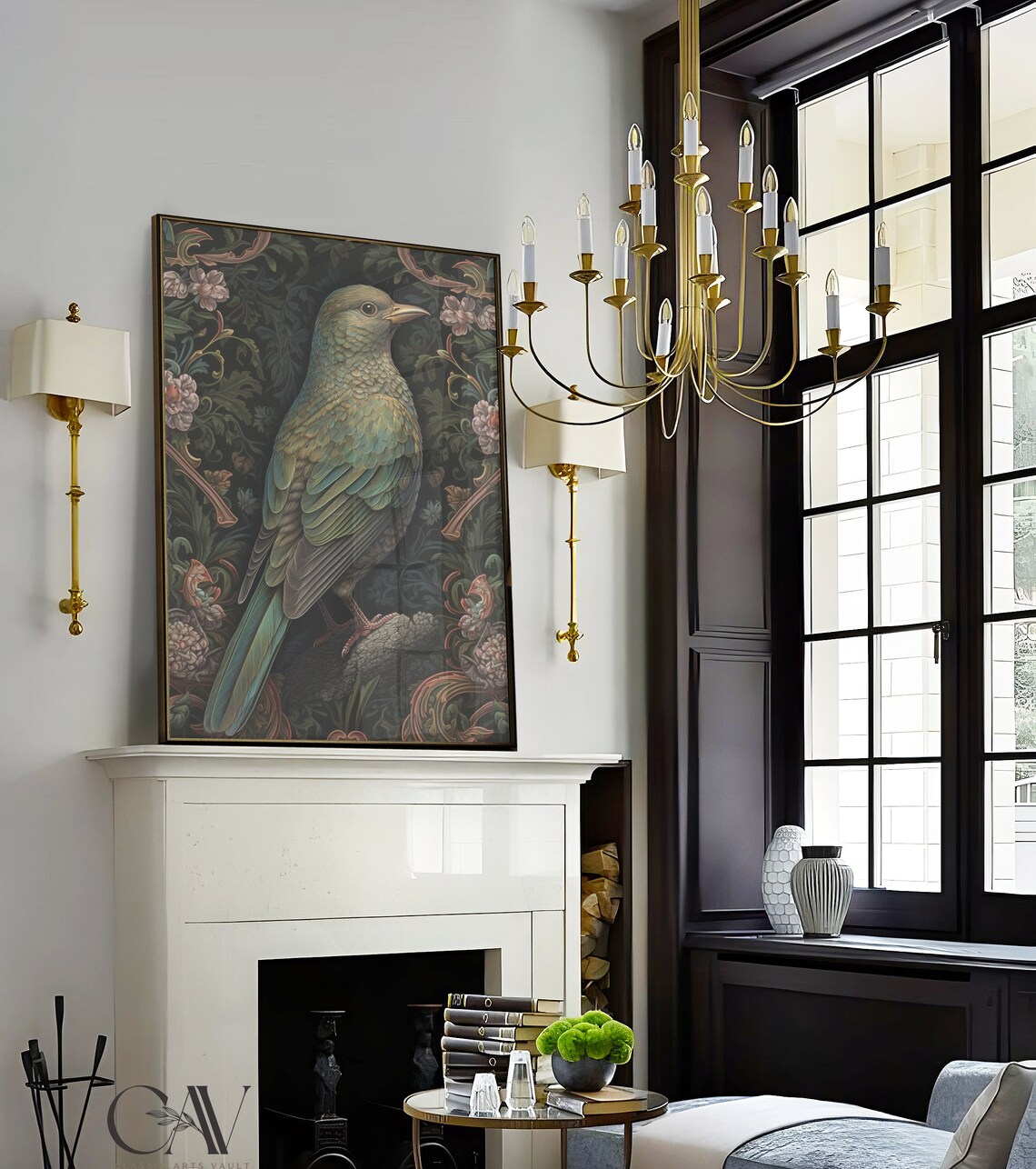 William Morris Inspired Bird Art Print, Bird Wall Art - Image 3
