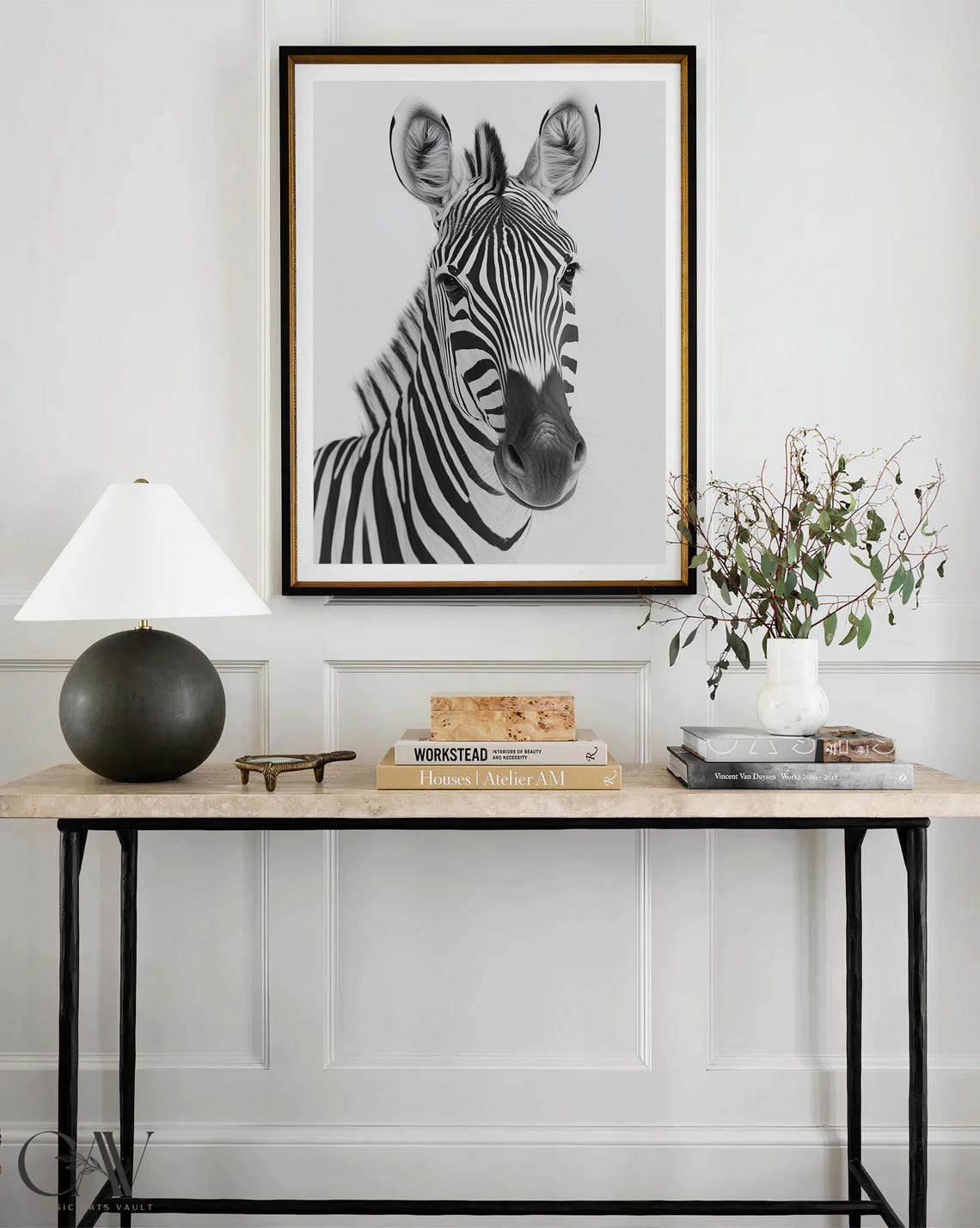 Zebra Black and White Photography Portrait Animal Photo Wall Art - Image 4