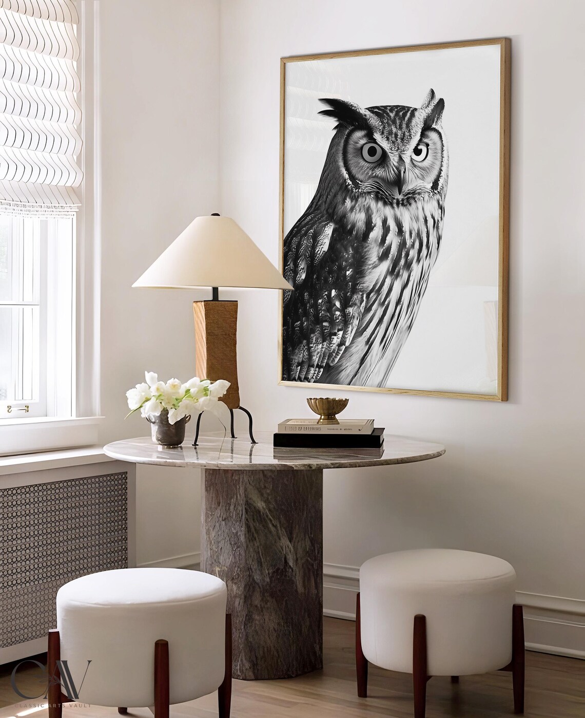 Owl Bird Fashion Magazine Inspired Poster Animal Portrait Photography Print Funny Bathroom Decor Large Wall Art 2792 - Image 4