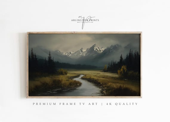 Moody Mountain Landscape, Rustic Nature Scene