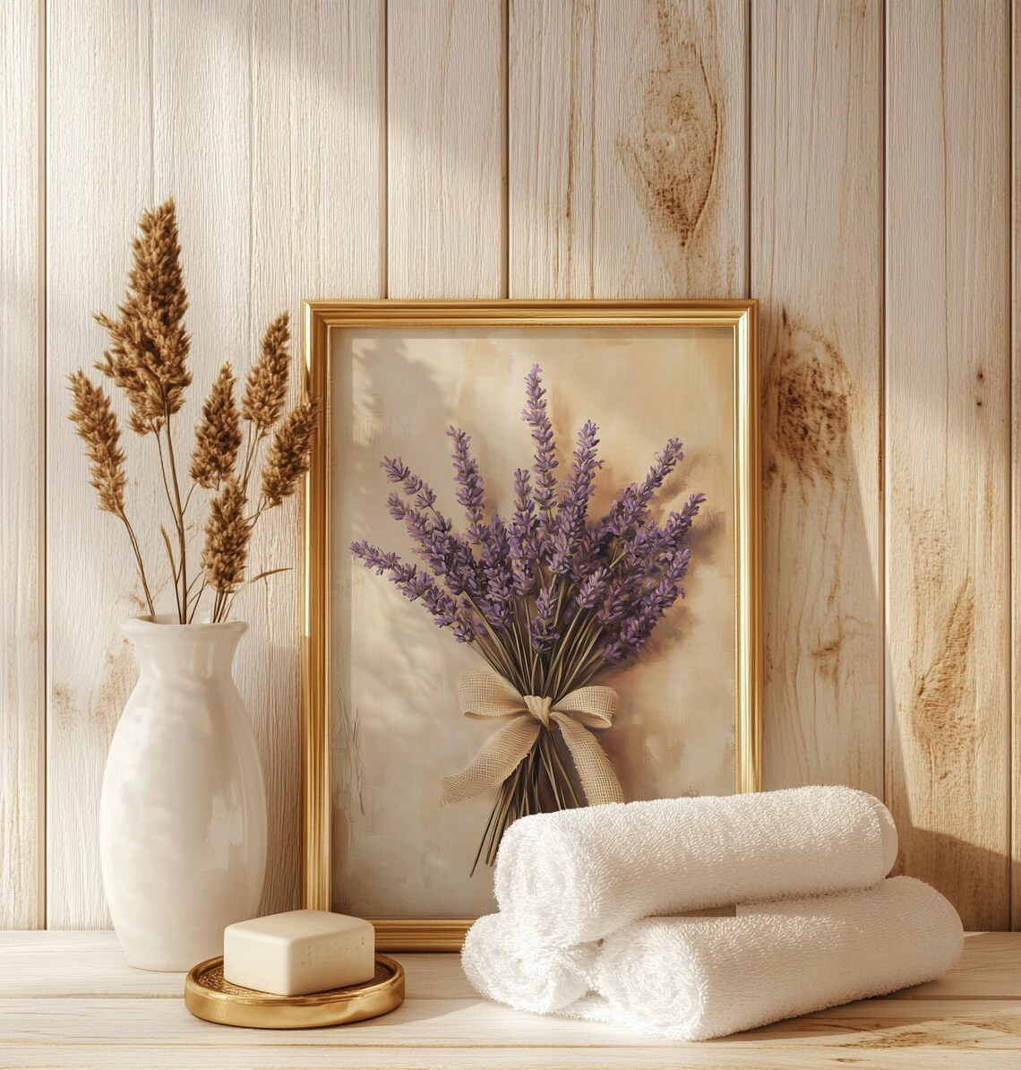Vintage Rustic French Lavender Art Print, Cottagecore - Image 4