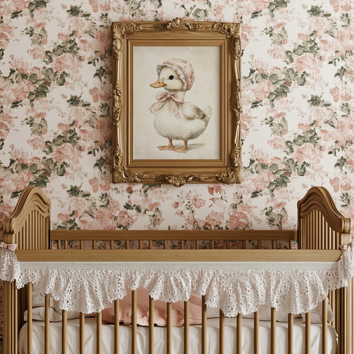 Vintage Duck Nursery Art, Cottagecore Decor - Image 4