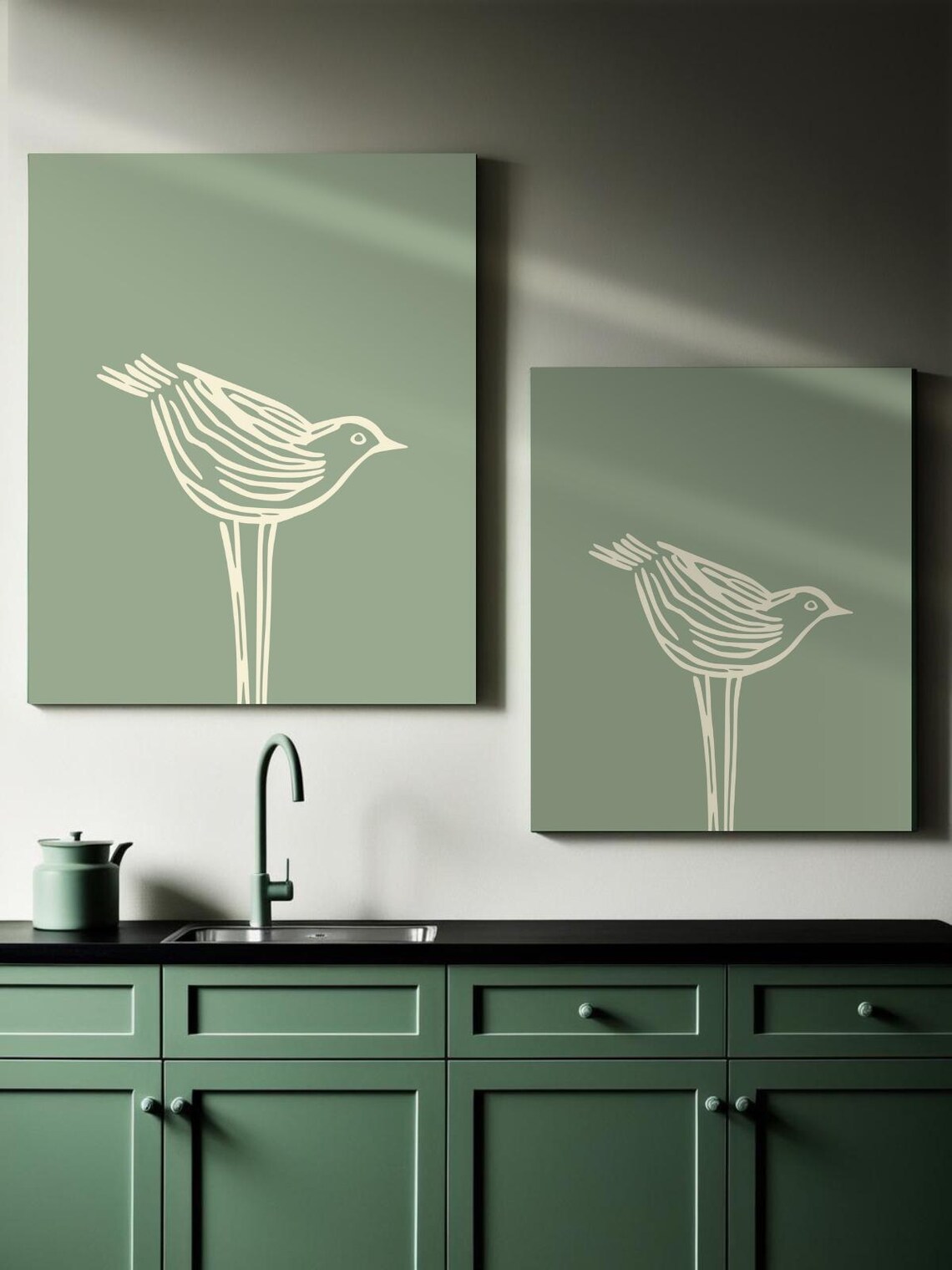 Japandi Bird Art Print, Easter Decor - Image 3