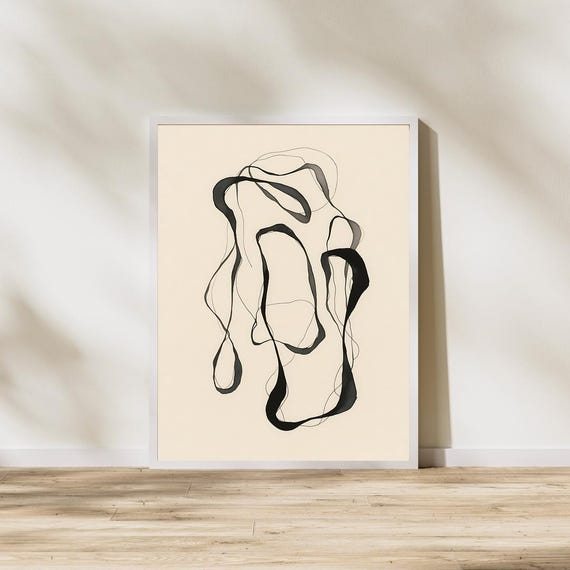 Wabi Sabi Abstract Japanese Ink Wall Art